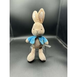 Beatrix Potter Peter Rabbit 10’Inch Plush w/Blue Coat & Crinkle Ears/Rattle